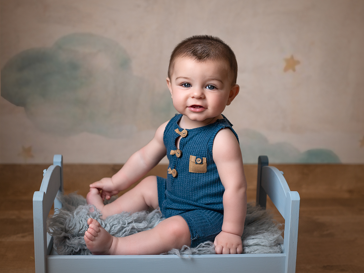 Sesión fotográfica de bebé de 6 meses en Alhaurín de la Torre